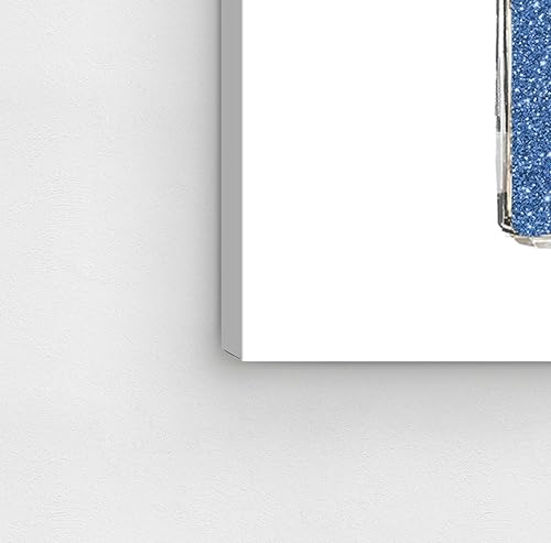 Miniatura 6 de The Oliver Gal Artist Co. Lienzo decorativo para pared, diseño clásico de bígaro con número 5, 12 x 12 pulgadas, color azul, gris