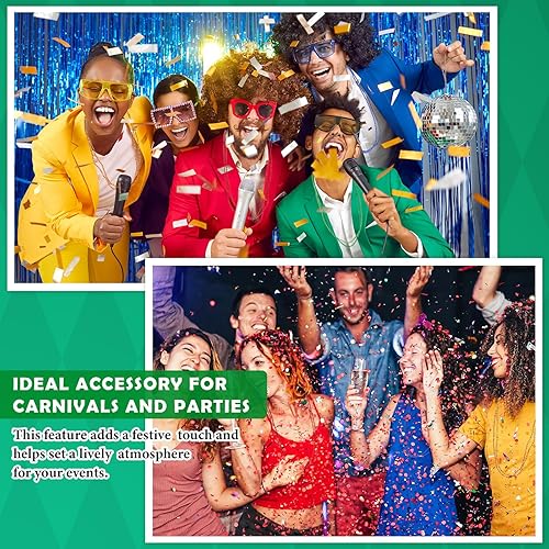 Miniatura 9 de Tigeen Collares de cuentas de Mardi Gras a granel de 30 pulgadas collares metálicos con cuentas para carnaval, fiesta, desfile, tiro de espíritu