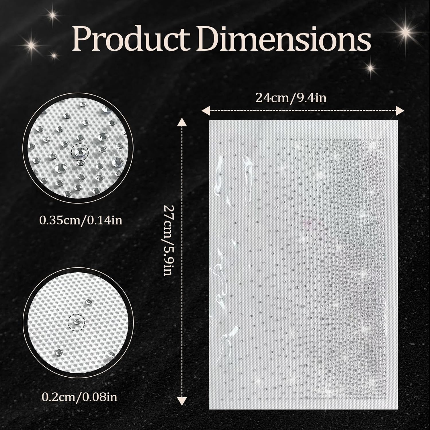 Iron On Rhinestone Sheets,Rhinestone Transfer Sheets (10Sheets Gradient)