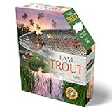 Madd Capp: I AM Trout - 300 Piece Jigsaw Puzzle- Fish-Shaped Puzzle, 28x12 Finished Size, Includes Fun Facts Booklet