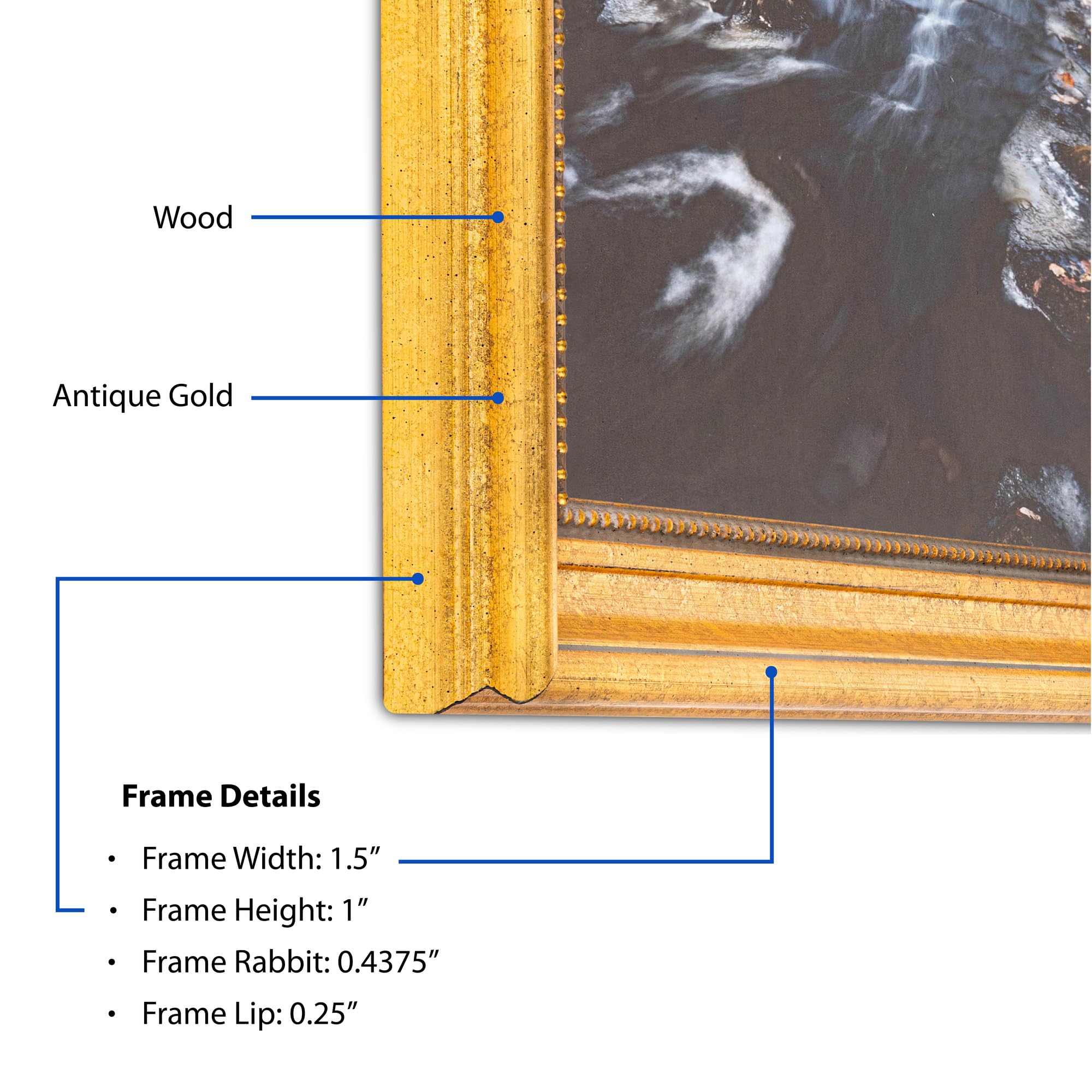 Amazon.com - ArtToFrames 8x10 inch Antique Gold with Beaded