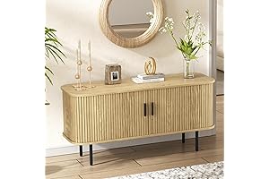 47 W Natural Storage Cabinet and Media Console