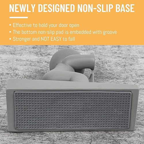 Miniatura 2 de Lindo tope de puerta paquete de 2 topes de puerta Buddy flexible y eficaz para mantener tu puerta abierta blanco y gris