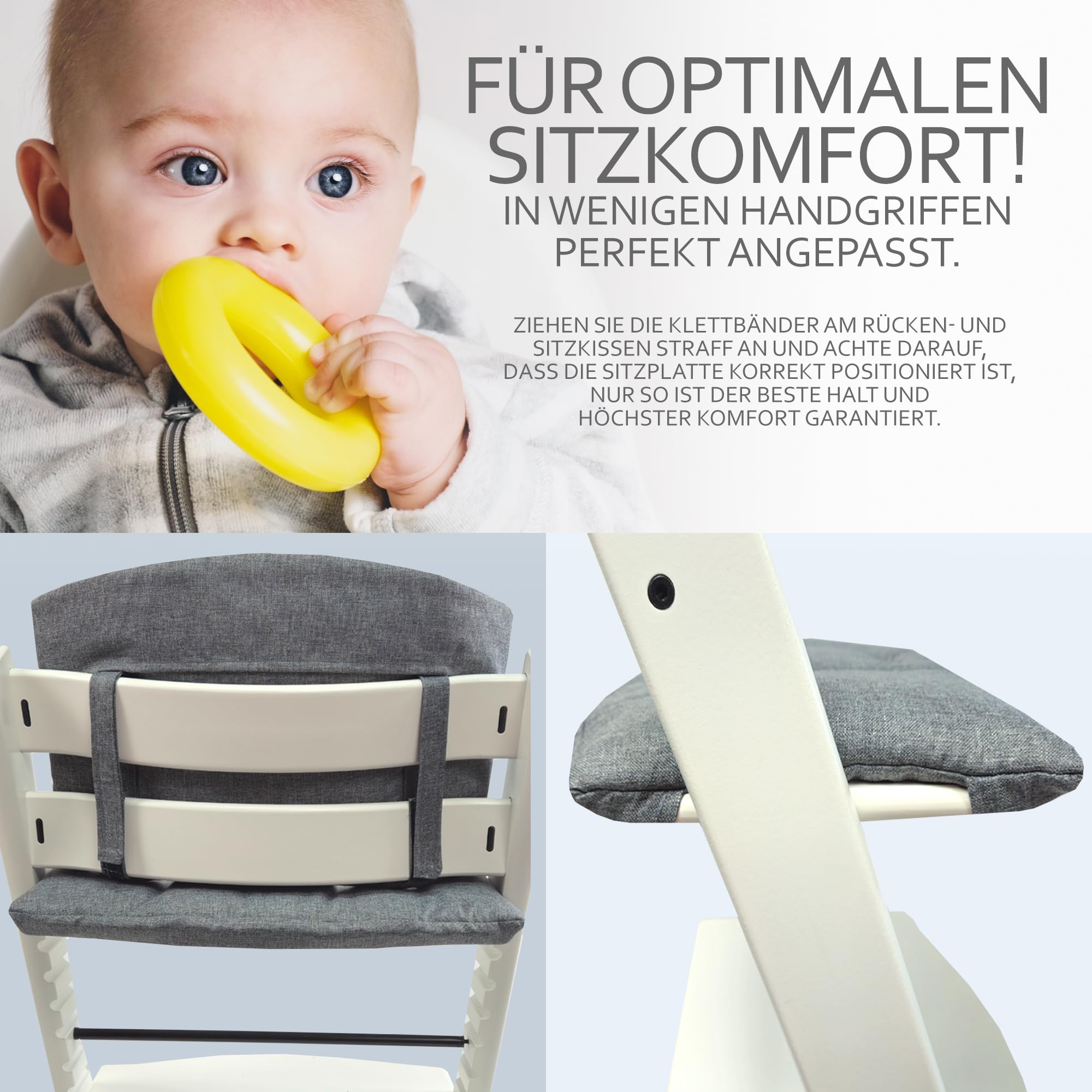 BAMBINIWELT Kussen voor volwassenen, Juniorkussen, Zitkussen voor Trittbrett, compatibel met kinderstoel Stokke Tripp Trapp, Zitkussen, Groot kussen voor voetsteun (Bordeaux
