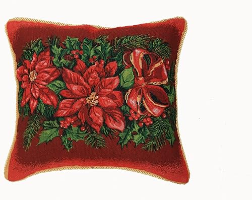 Miniatura 10 de Violet Linen Tapices decorativos de Navidad con diseño de velas de pascuas, 18 x 18 pulgadas, funda de cojín