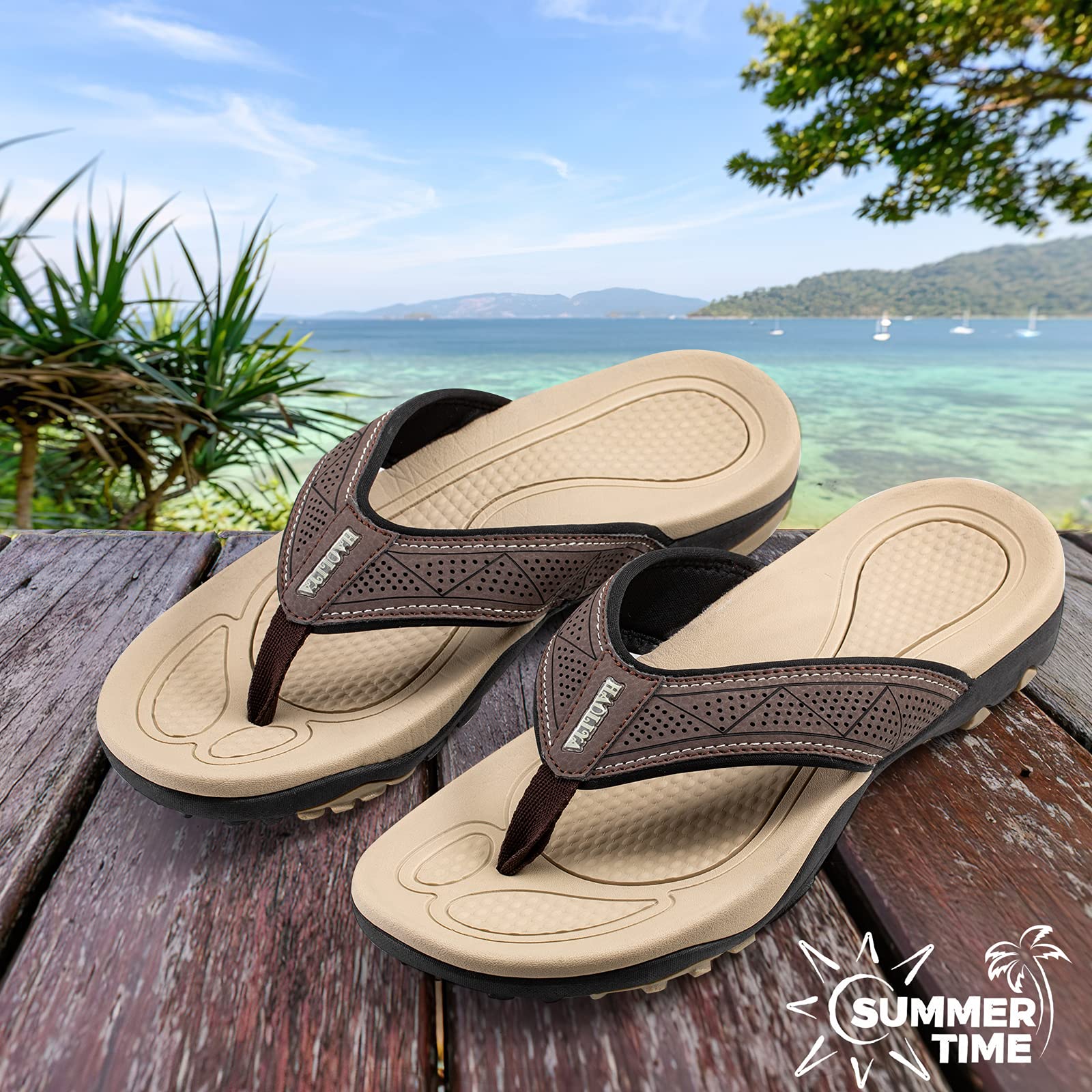 HAOLIRA Tongs Homme Été Antidérapante Chaussures de Plage Piscine Sandales Tong Shower Chaussons