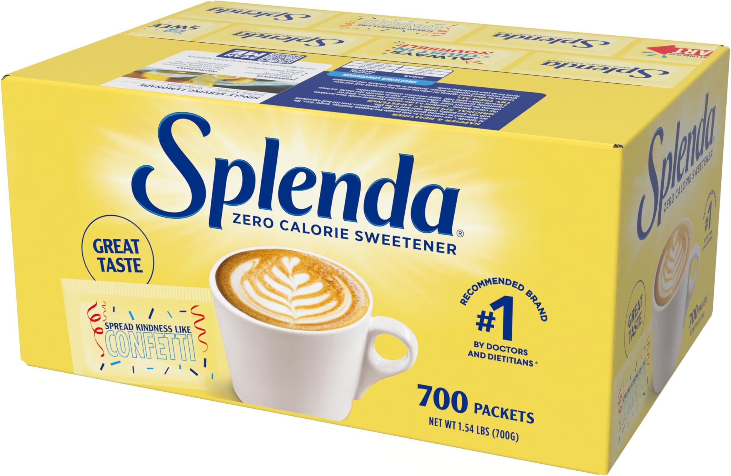 SPLENDA No Calorie Sweetener, Single-Serve Packets (700 Count)