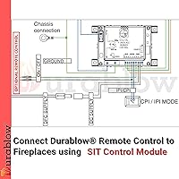 Vista 4 de Kit de control remoto Durablow TR1001 para encender/apagar chimenea de gas para válvula Millivolt, módulo IPI, reemplaza interruptor de pared