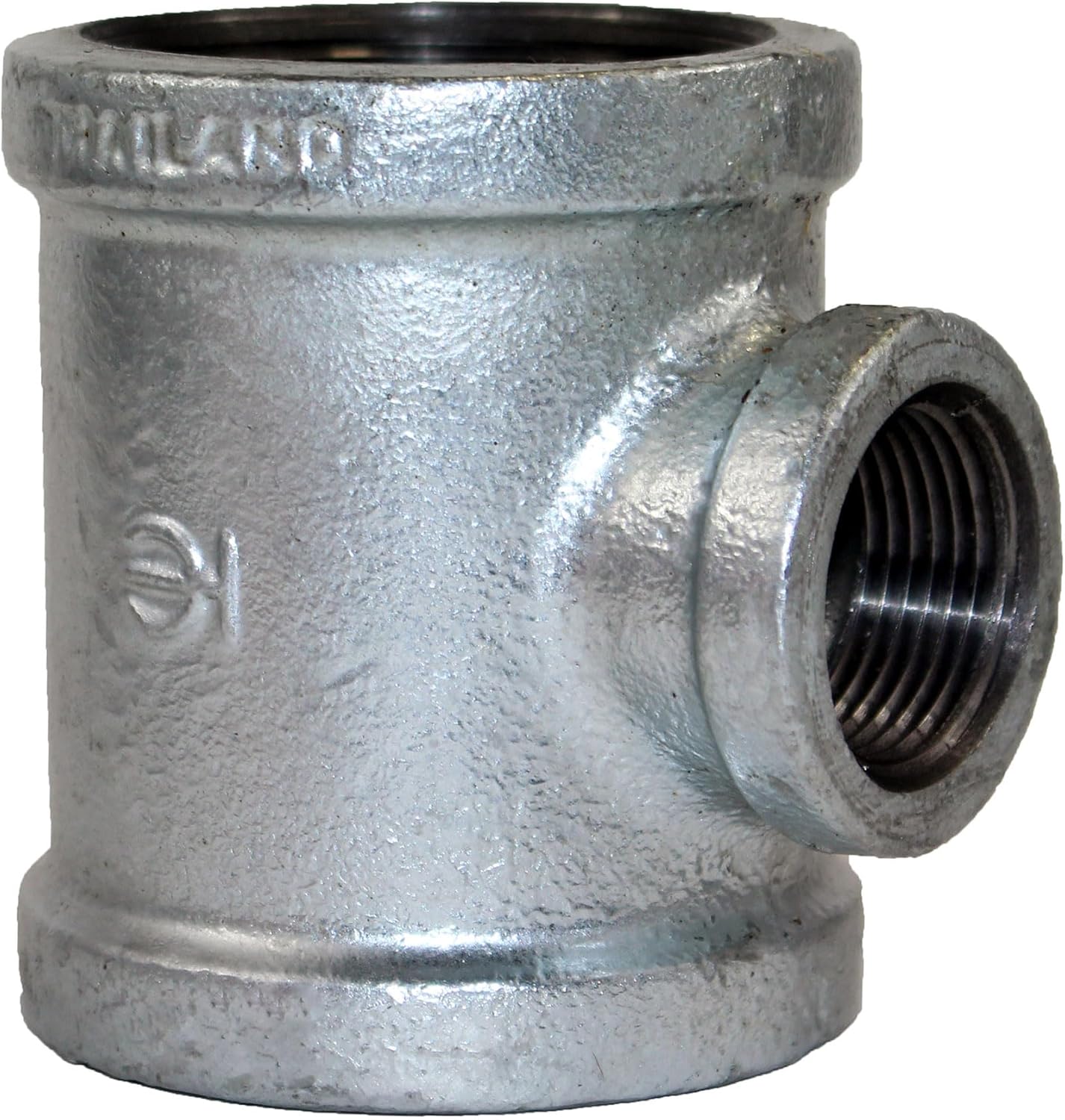 2-1/2 X 1 GALVANIZED TEE, Galvanzied Steel Malleable Pipe Fittings, Steel For Heating Industrial Residential Commerical Plumbing