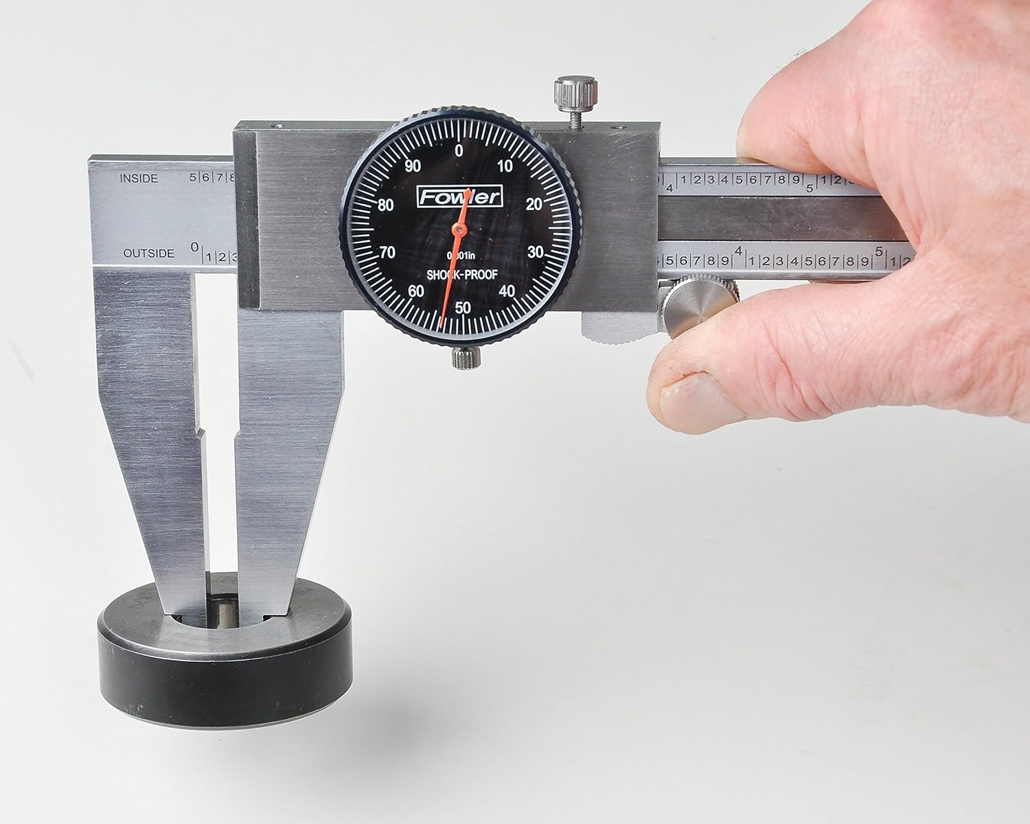 Fowler 52-008-018-0 Long Range Dial Caliper with 0-18" Measuring Range,Silver / White