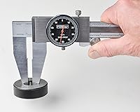 Vista 4 de Fowler 52-008-018-0 Calibre de esfera de largo alcance con rango de medición de 0-18 pulgadas, plata/blanco