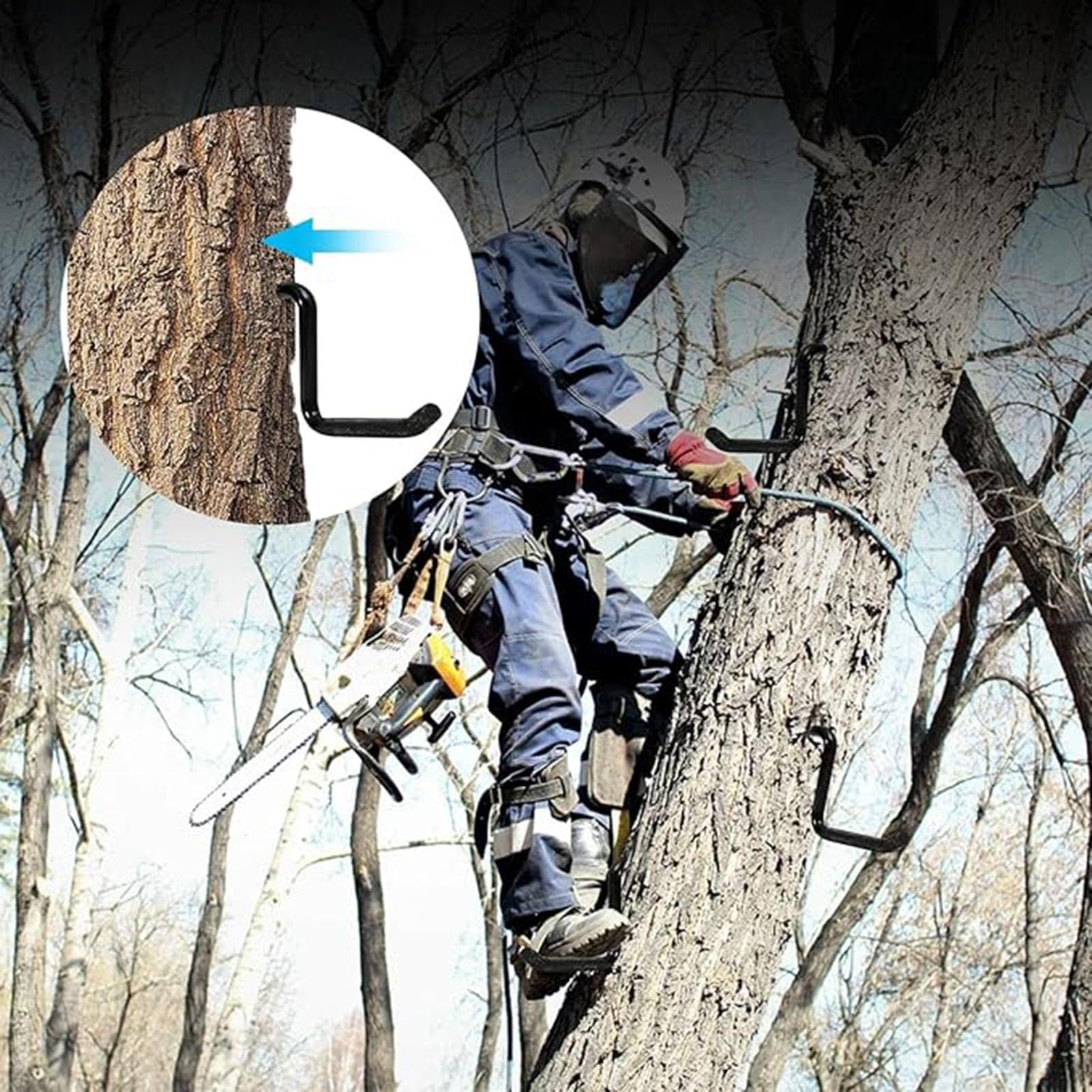 Gradini Per La Caccia, Passeggiate Di Arrampicata Alberi - Supporto Albero Da Caccia All'aperto Da 20,7 Cm/8,15 Pollici - Supporto A Vite Autofilettante Da 705 Lb, Supporto Per Albero Arrampicante