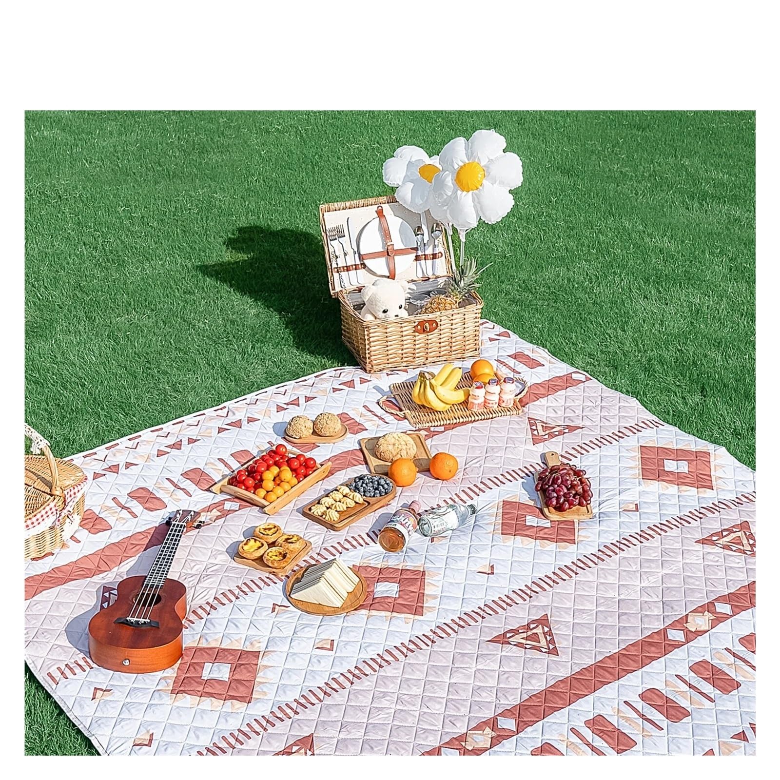 Couverture Pique Nique Tapis de Pique-Nique Camping, Pliable, Portable, épais, Lavable en Machine, for la Maison et Le Parc