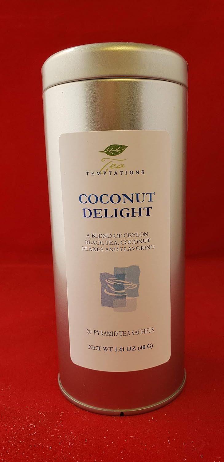 Coconut Delight Black Tea in Pyramid Sachets (2 Tins)