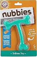 Vista 2 de Arm & Hammer Nubbies T-Bone Masticables dentales para perros, sabor a mantequilla de maní - Juguetes masticables de nailon duraderos para perros