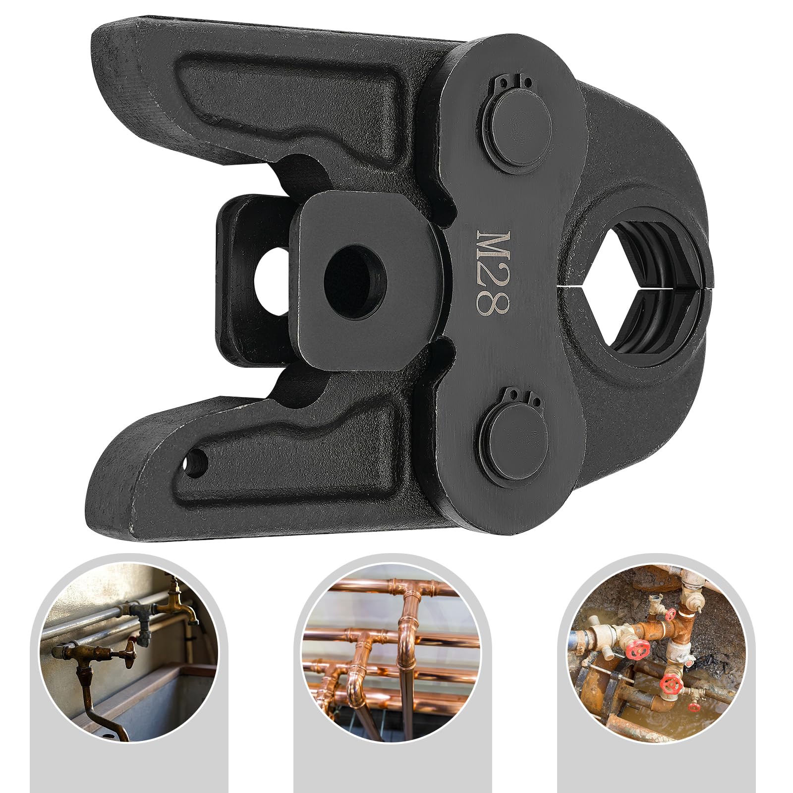 Mordaza de prensa M15/M18/M22/M28 para herramientas de prensado, φ15-28 mm, mordaza de 42 CrMo para tubo de 0,8-1,2 mm (M28)