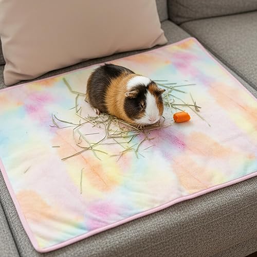 Miniatura 6 de Alfombrilla para jaula de conejillo de indias, paquete de 3 unidades, 19.2 x 24 pulgadas, impermeable, accesorios de ropa de cama para animales