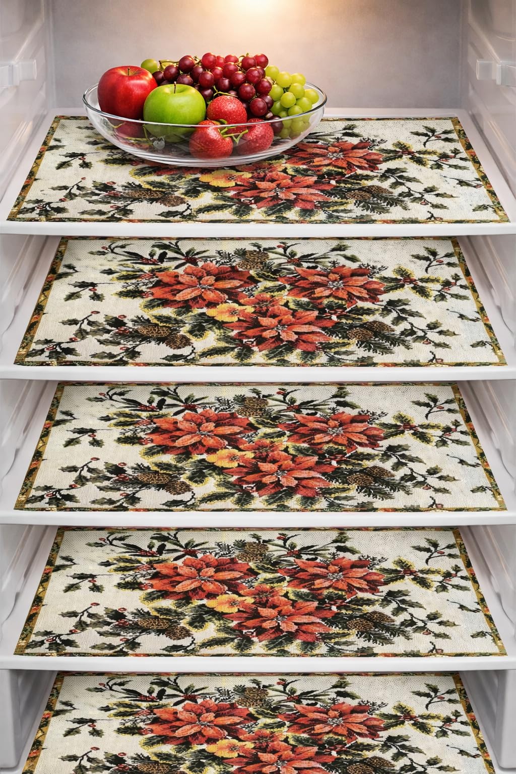 THE LION'S SHARE PVC Rectangular Fridge Mat Set (Multi) -4 Pieces -TLS-09-image-7
