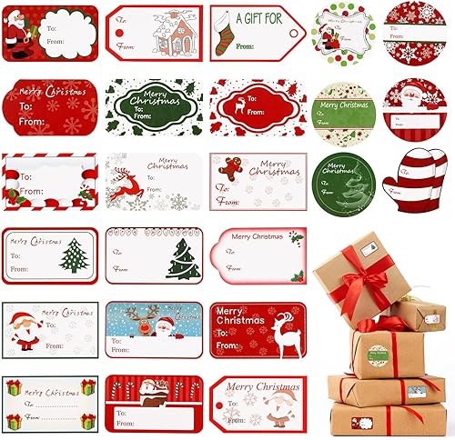 144 etiquetas autoadhesivas de Navidad, muñeco de nieve, árbol de Navidad, ciervo, festival, cumpleaños, boda, vacaciones, decorativo, decorativo,