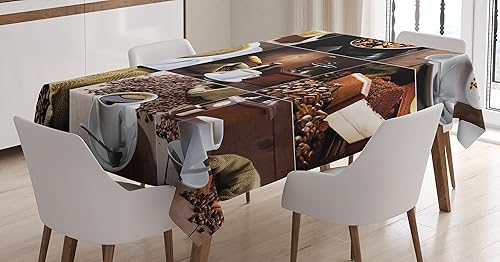 Miniatura 10 de Ambesonne Mantel granate marco vintage con motivos orientales arte tradicional retro clásico mantel rectangular para comedor cocina 60 x 84 pulgadas