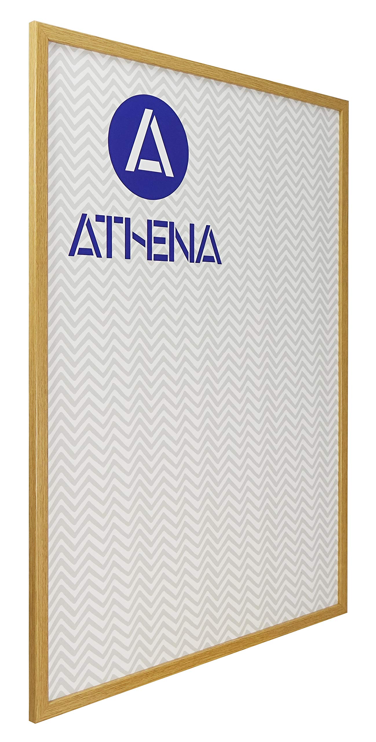 Vivarti Oak Athena Thin Finish Picture Photo Frame (Poster Size - 61 X 91.5 Cm) Portrait Or Landscape Photo Frame With Clear Styrene Sheet & Wall Mounted Hook For Photos, Pictures, Posters, Decor, Certificate Frame