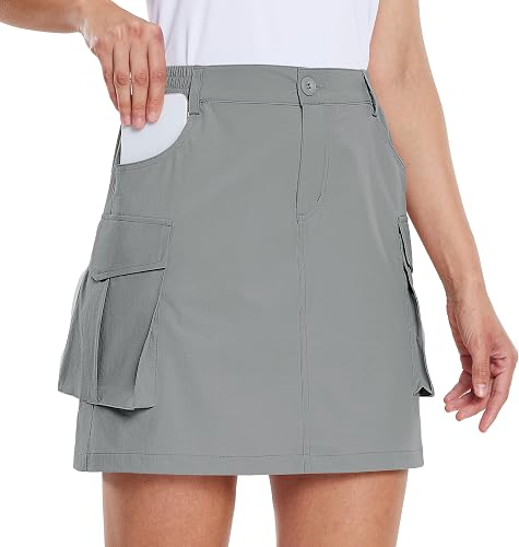 Willit Women's Cargo Skirt Golf Skorts Casual Quick Dry with Pockets Outdoor Hik