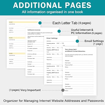 ZXHQ Address Book with Colorful Alphabetical Tabs (8.4 x 5.8) - Address Books for Seniors Hardcover Telephone and Contact Organizer, with Space for Important Website Passwords - Dark Green