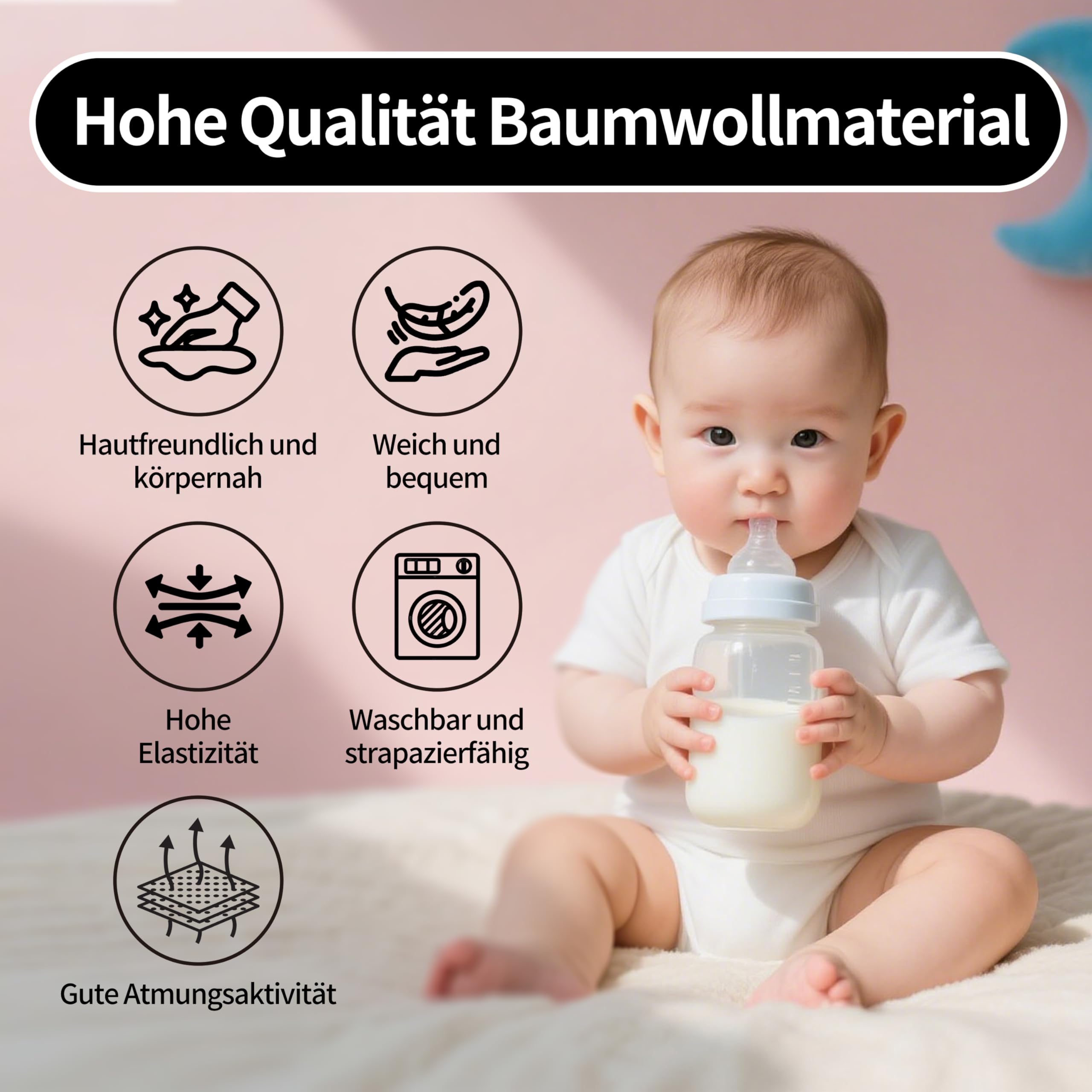 8 Stückr Baby Zeichen-Onesie, Babyparty Zeichenset mit 16 Zeichenvorlagen und 12 Textilstiften für Babyparty-Spiele, bodys baby