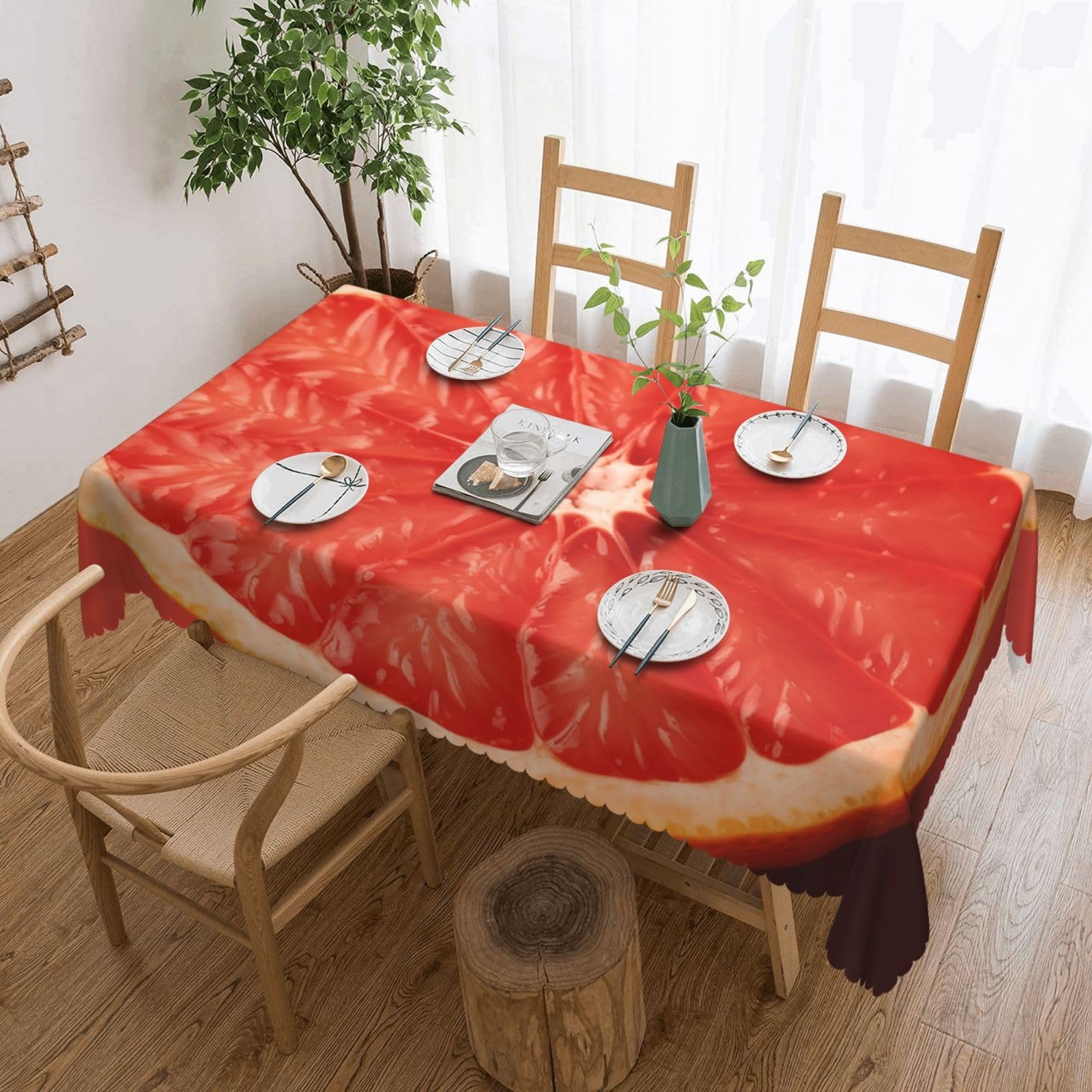 Nappe en tissu décoratif haut de gamme pamplemousse 137 x 183 cm
