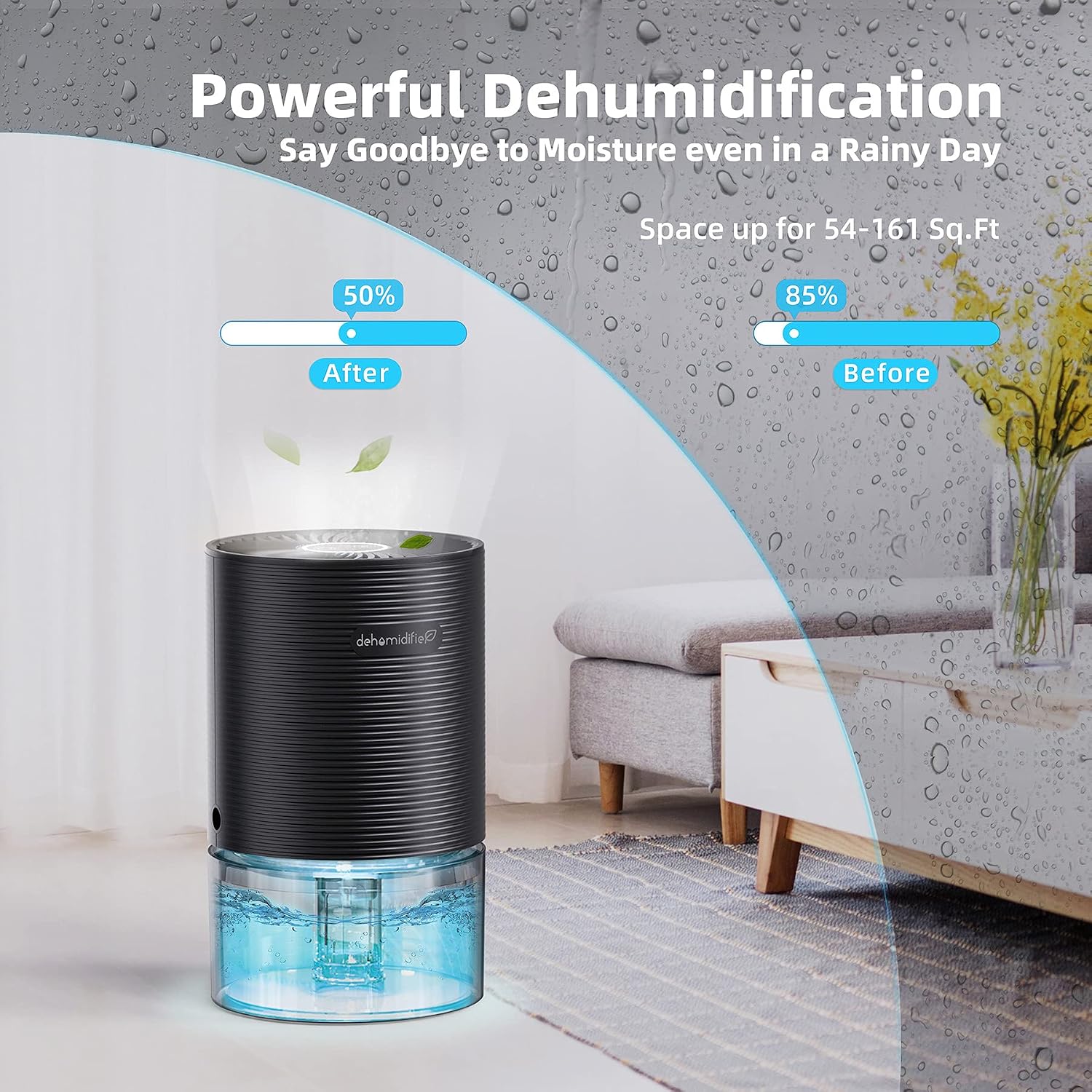 Dehumidifier, Small Dehumidifiers for Home 26OZ Mini Dehumidifiers for Basement, Small Room, Bathroom, Bedroom, RV, Quiet Dehumidifiers with Night Lights Up to 161 sq ft