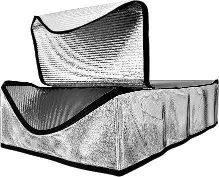 Energy Wise Premium Attic Door Insulation Cover, 25x54x11, R-Value 15.5, Extra Thick Double Bubble Cover for Pull Down Stairs, Air Tight Attic Stairs Insulation Cover with Easy Zipper Access