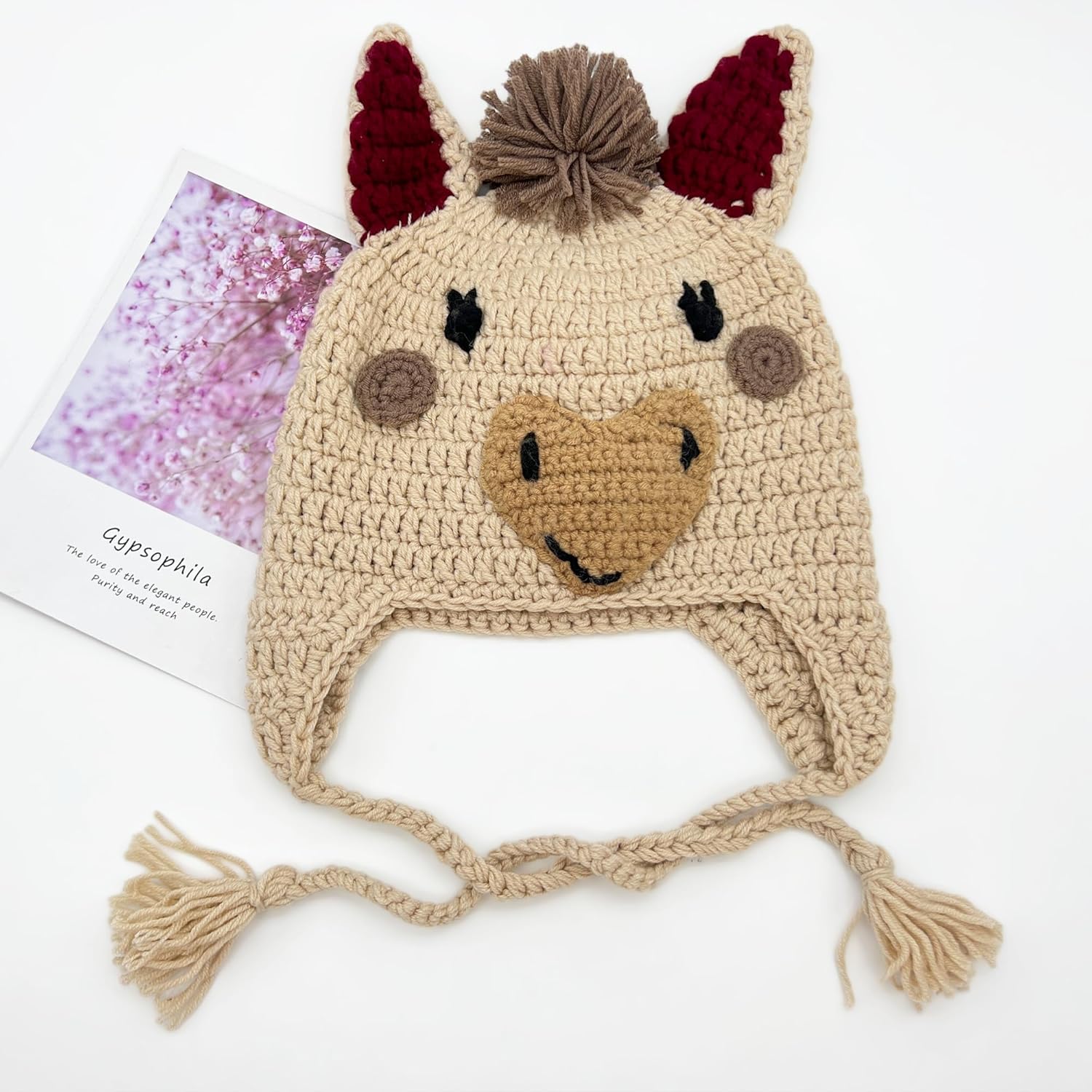 Funny Crochet Animal Beanie Hat Cute Handmade Knit Skull Cap Novelty Headwear for Adults and Kids - Image 4