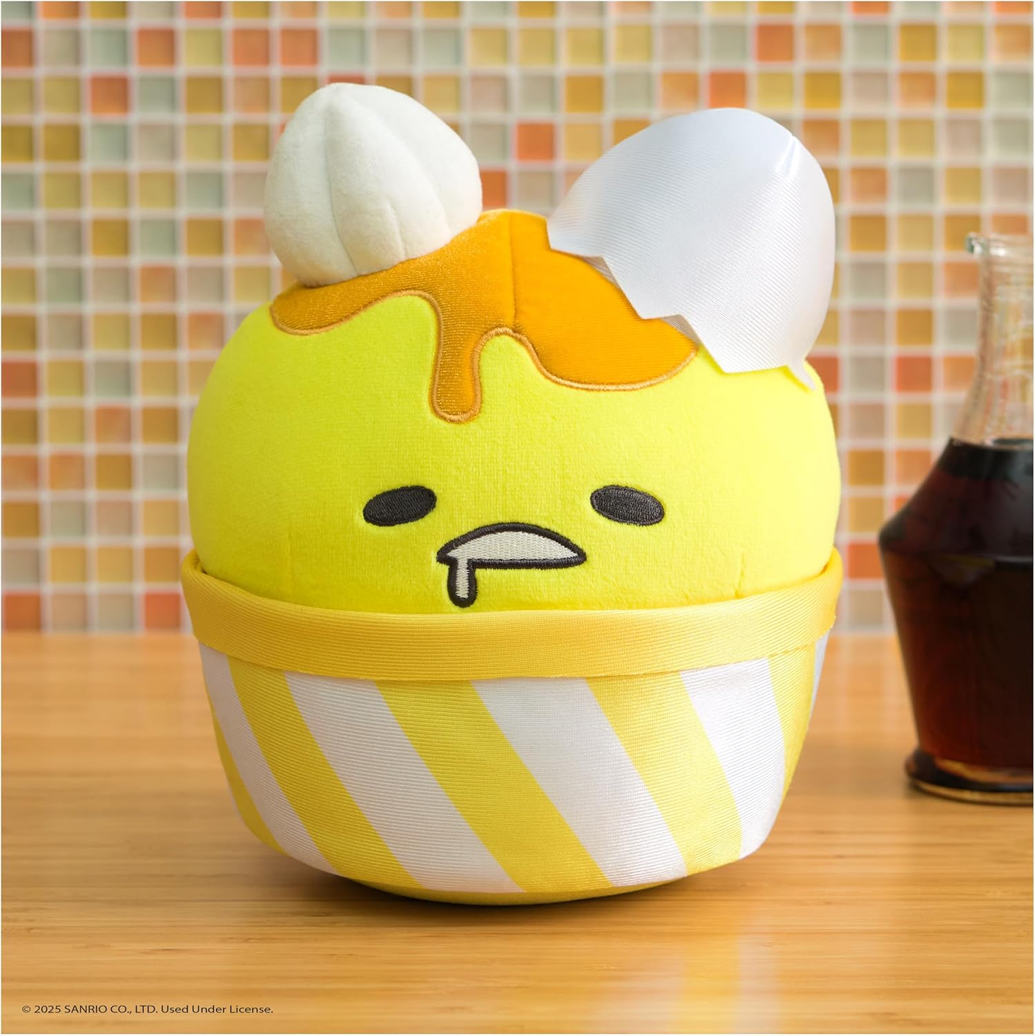 GUND Sanrio Gudetama The Lazy Egg Stuffed Animal, Gudetama Ice Cream Cup, Plush Toy for Ages 1 and Up, 9”