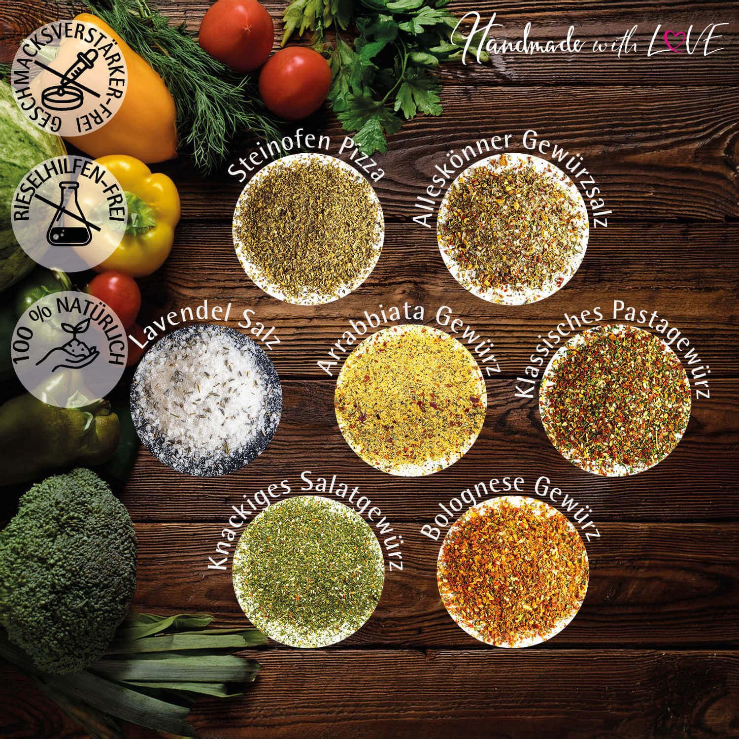 Hallingers Genuss Manufaktur Gewürz Geschenk-Set - Selektion unserer Besteller als Probierset in edlen Aromadosen & Tragetasche "Italienische Küche", Geschenkidee für Frauen Männer