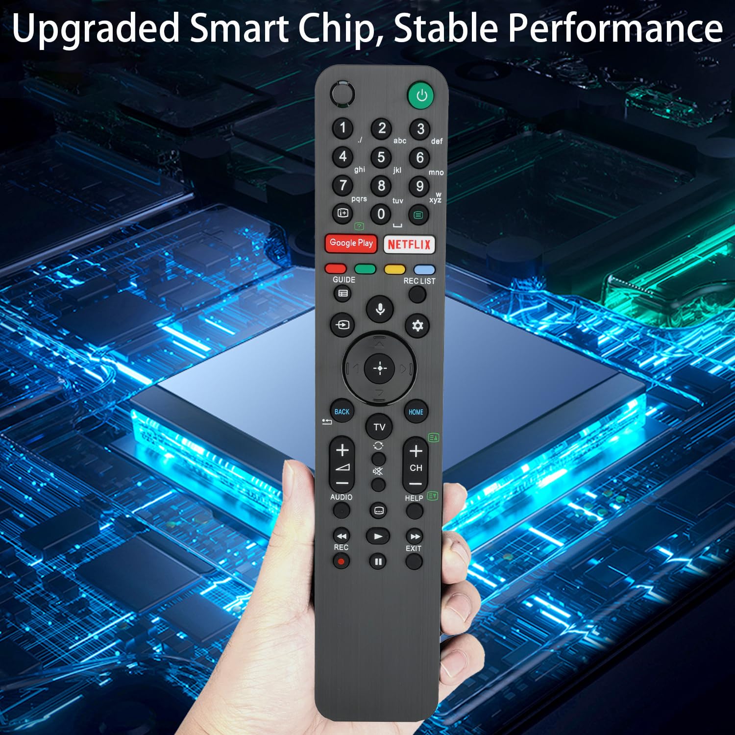 RMF-TX500E Spraakafstandsbediening compatibel met Sony 4K HD OLED TV KD-55AG9 KD-65AG9 KD-98ZG9 KD-77AG9 Vervangende Controller met Netflix Google Play toetsen