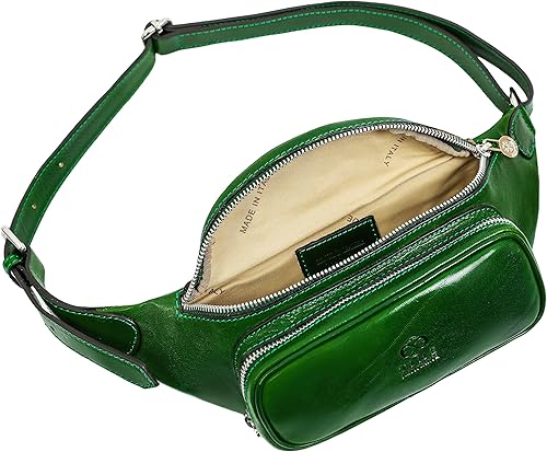 Vista 4 de Riñonera de cuero Bolso de vientre Riñonera Riñonera de cuero Riñonera de cuero hecha a mano en Italia - Time Resistance