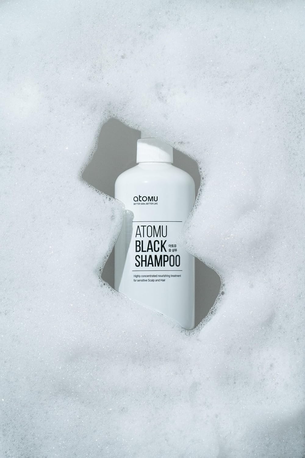 ATOMU Real Charcoal Shampoo Scalp Care Shampoo Calming Scalp Made with Naturally Fermented Ingredients Suitable for Sensitive Scalp Effectively Improves Itchiness No Parabens 10.14 fl oz - Image 8