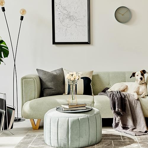 Miniatura 5 de Jarrón geométrico dorado de 4 piezas para centros de mesa, soporte de flores de metal con cilindro de vidrio, florero hidropónico para plantas para