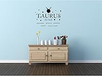 Vista 2 de Tauro el toro Horóscopo Zodiaco Vinilo Arte de la Pared Calcomanía Decoración del Hogar