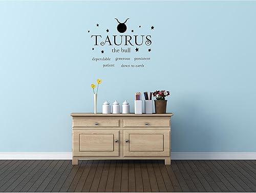 Miniatura 2 de Tauro el toro Horóscopo Zodiaco Vinilo Arte de la Pared Calcomanía Decoración del Hogar