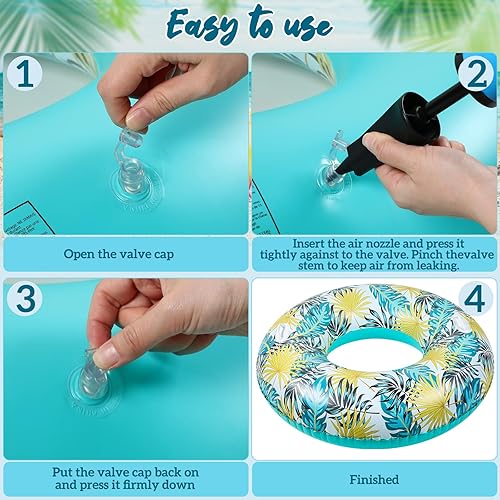 Miniatura 6 de Flotadores inflables de piscina de 47 pulgadas, tubos de piscina jumbo, anillos de piscina para adultos, verano, playa, despedida de soltera, boda,