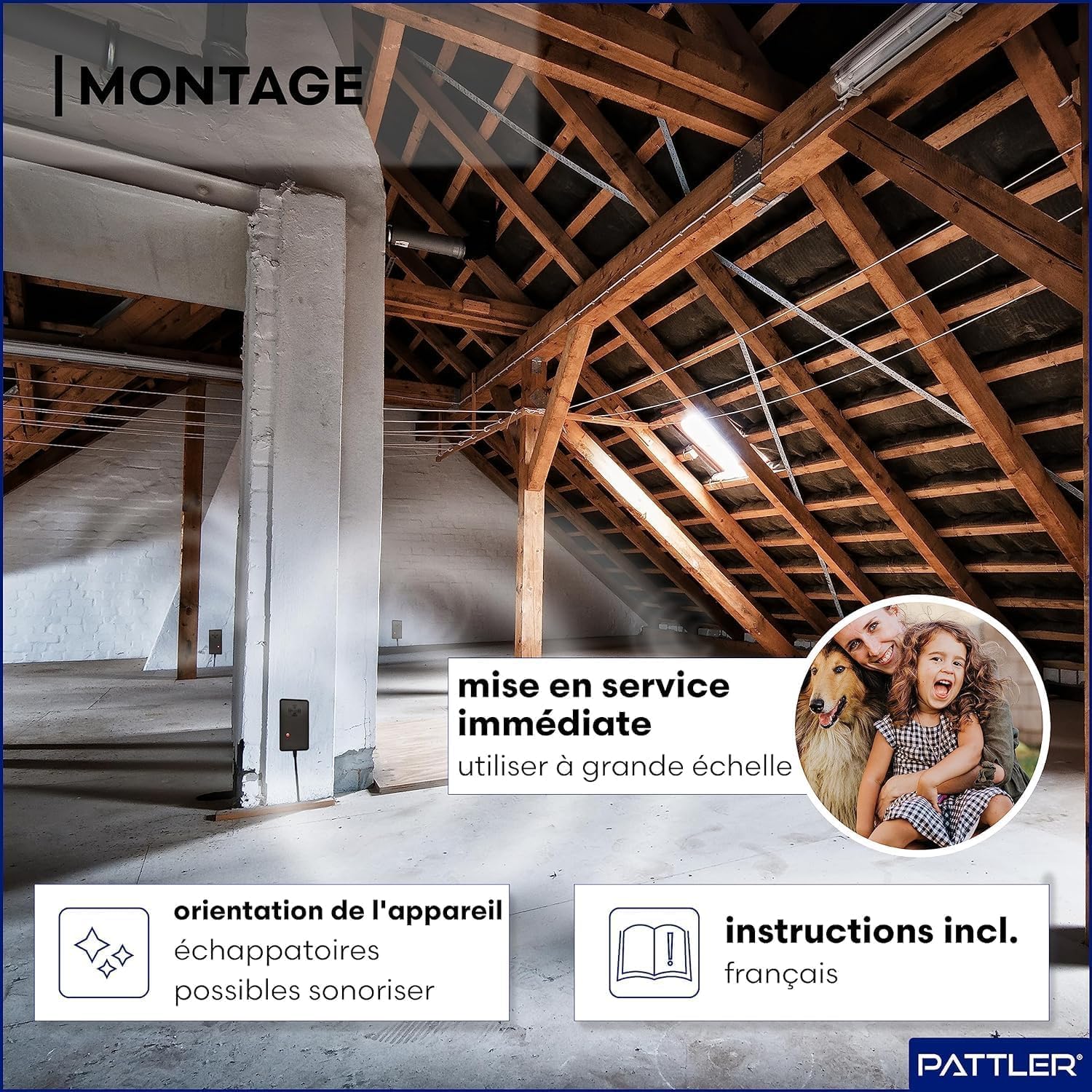 PATTLER Anti Martre avec Prise – Répulsif Anti Martre à Ultrasons pour Intérieur, Maison, Garage et Grenier Jusqu’à 60 m². 2 Unité
