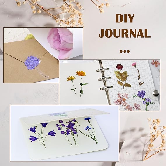 120Pcs Flower Stickers for Scrapbooking, Self-Adhesive Transparent Floral Stickers Scrapbook Journaling Supplies Aesthetic Wildflower Sticker for Card Making, Crafts, Water Bottle Decoration