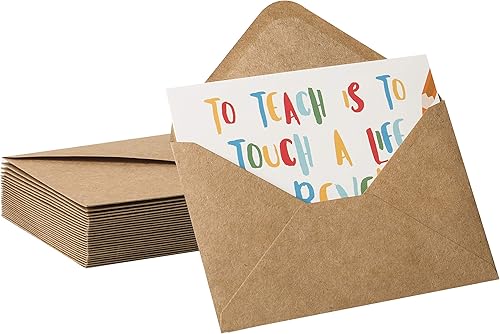 Miniatura 4 de Paquete de 48 tarjetas de agradecimiento para maestros  Bonitas tarjetas de agradecimiento para maestros en 24 diseños únicos, tarjeta de