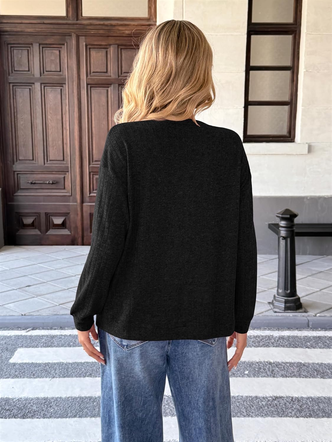 Womens Cardigan Sweaters Lightweight V-Neck Soft Chunky Knit Open Front Loose Fit Tops Fall Fashion 2026 Clothing - Image 6