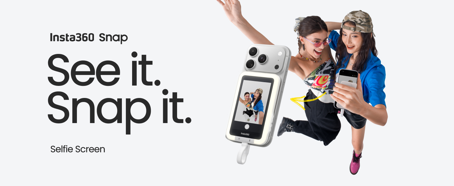 Amazon.com: Insta360 Snap Selfie Screen with Light - 4K Magnetic