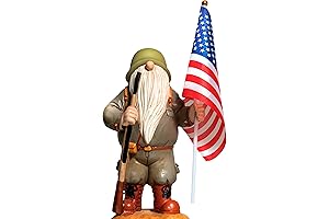Proud Protector: Patriotic Gnome with Military Might