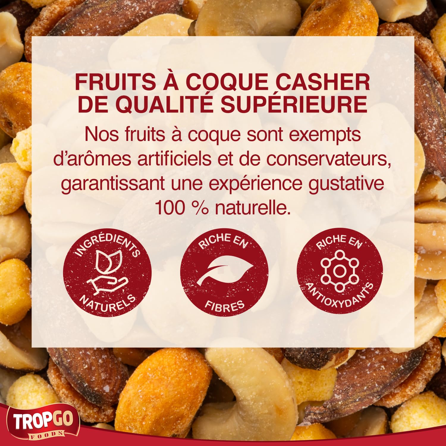 Salysol Cocktail de Fruits à Coque - 10 Boîtes de 50 g - Mélange d’Amandes, de Noisettes, de Noix de Cajou, de Cacahuètes Salées, de Noix, de Maïs Grillé, de Cacahuètes au Miel - Snacks Sains
