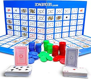 Wembley Sequence Game for Adults and Family at Home | Fun Card and Strategy Board Game for Kids | Educational and Party Ga... Price In India