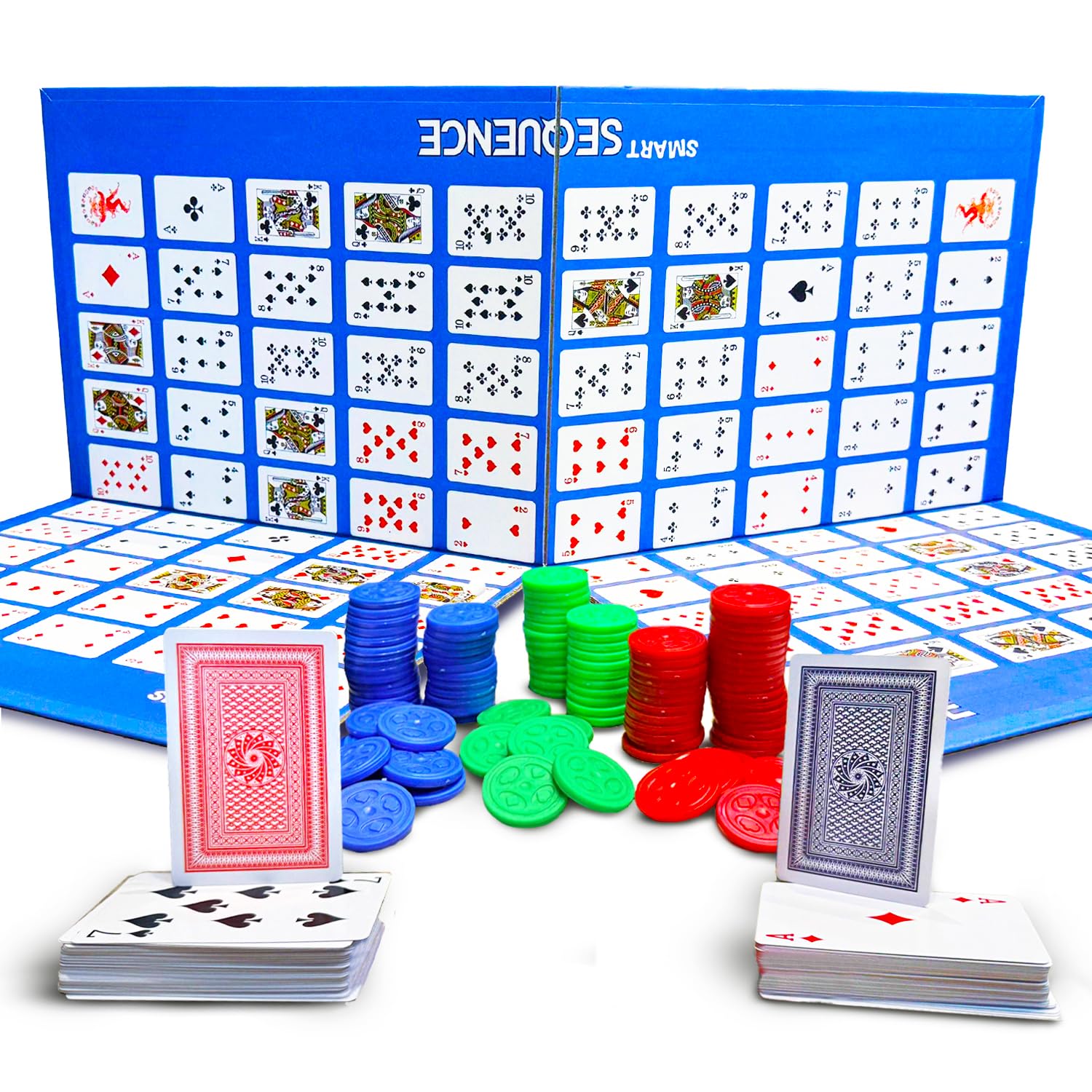 Wembley Sequence Game for Adults and Family at Home | Fun Card and Strategy Board Game for Kids | Educational and Party Game for Kids Ages 7 Plus, Activity Toy Gift Set for 2 to 12 Players